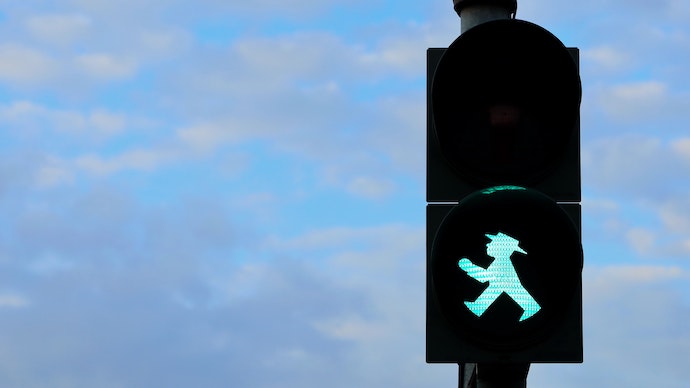 Green pedestrian light