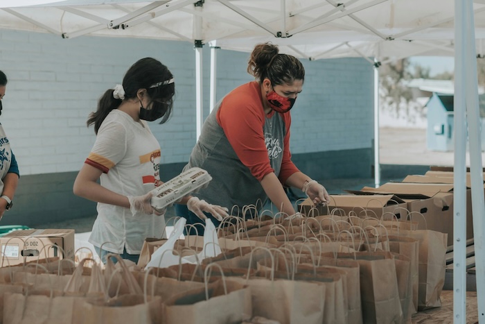 Sorting and packing for the food run