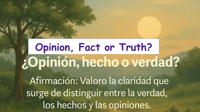 Opinion, Fact or Truth