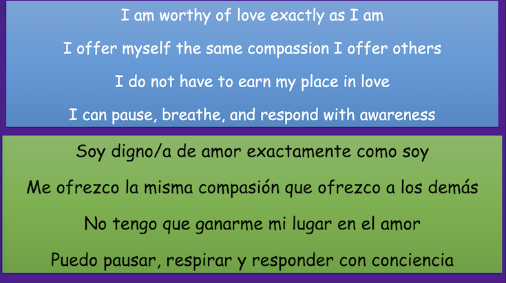 I am worthy of love exactly as I am
I offer myself the same compassion I offer others
I do not have to earn my place in love I can pause, breathe, and respond with awareness
