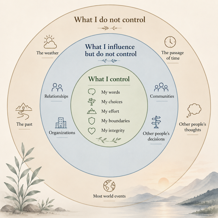 Control/Influence/Not-Control circle